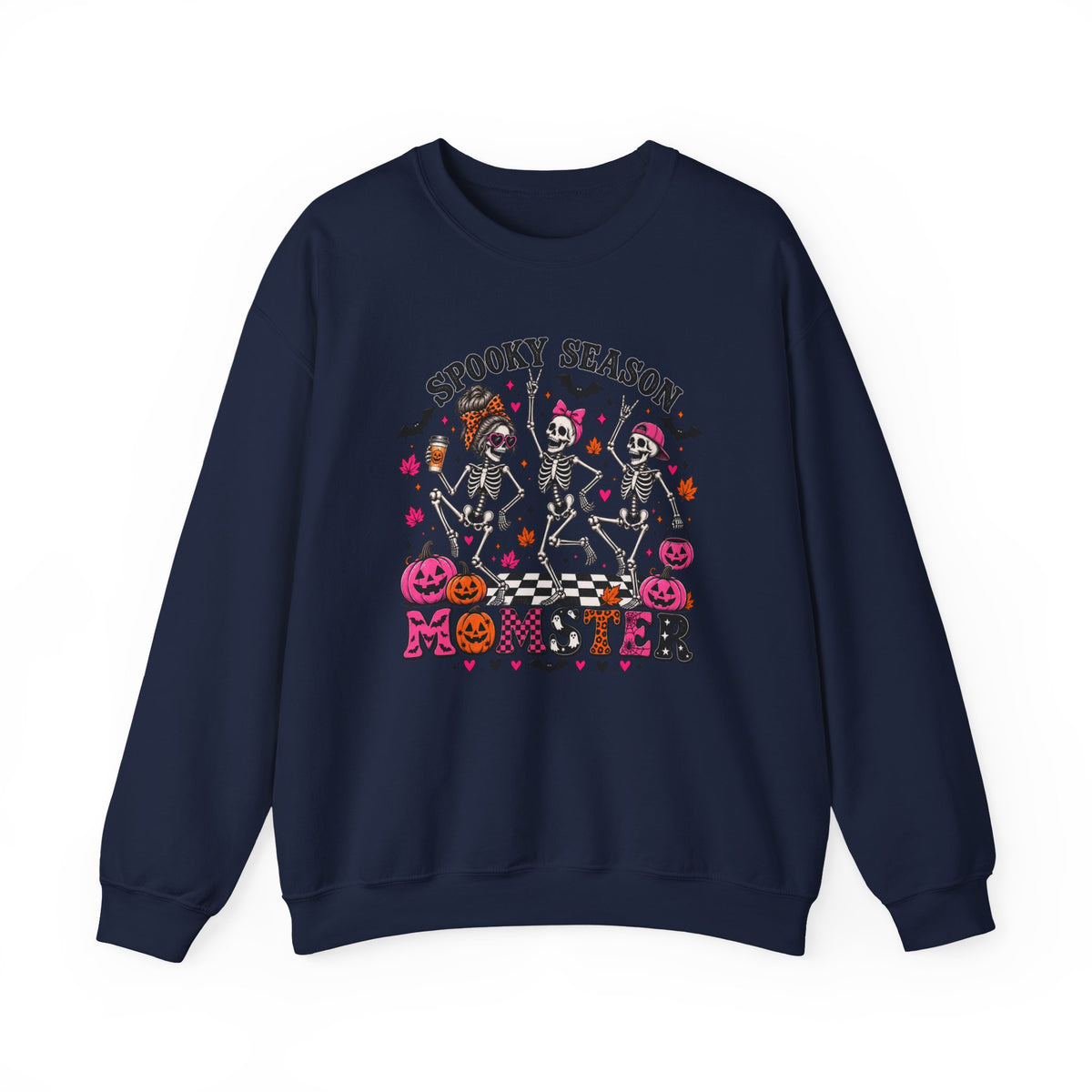 Sweatshirt — "Spooky Season Monster" Halloween Skeleton Dance Crewneck