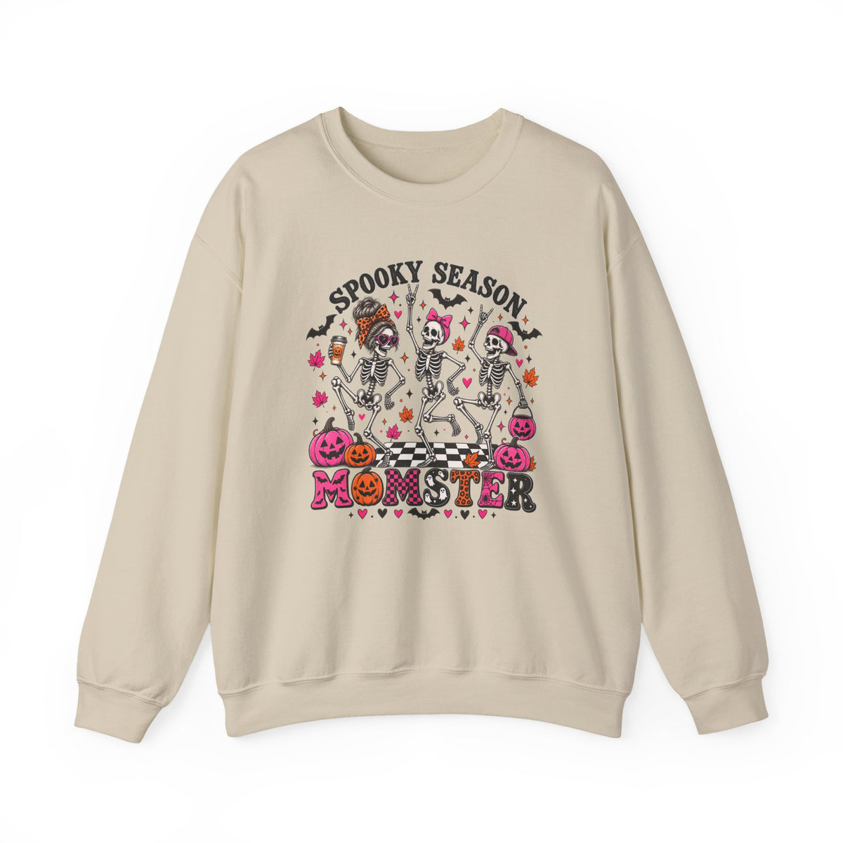 Sweatshirt — "Spooky Season Monster" Halloween Skeleton Dance Crewneck