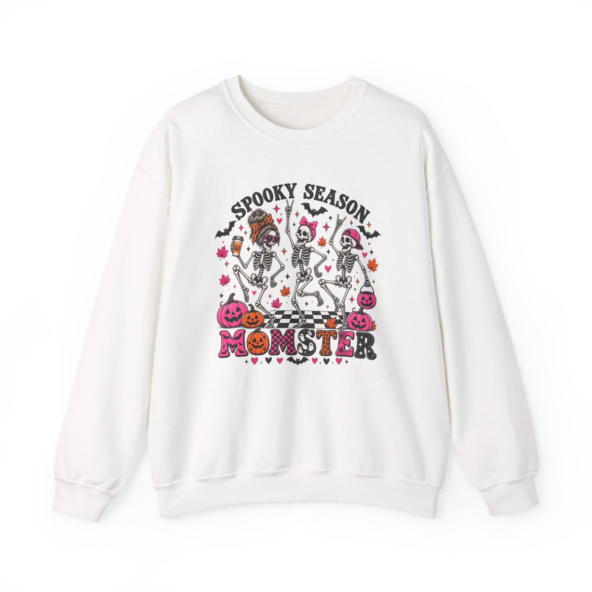 Sweatshirt — "Spooky Season Monster" Halloween Skeleton Dance Crewneck