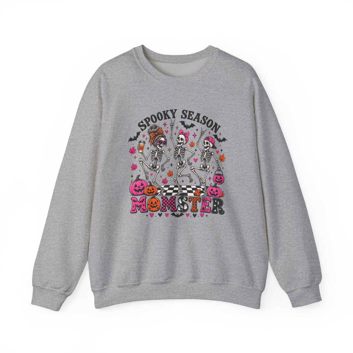 Sweatshirt — "Spooky Season Monster" Halloween Skeleton Dance Crewneck