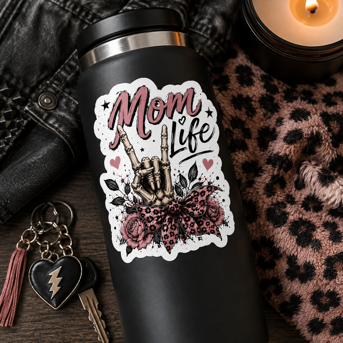 Mom Life Rocker Kiss-Cut Sticker