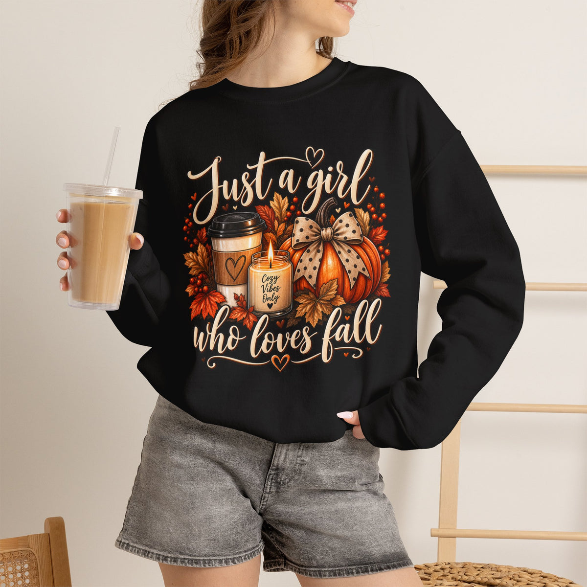 "Just a Girl Who Loves Fall" Autumn Pullover