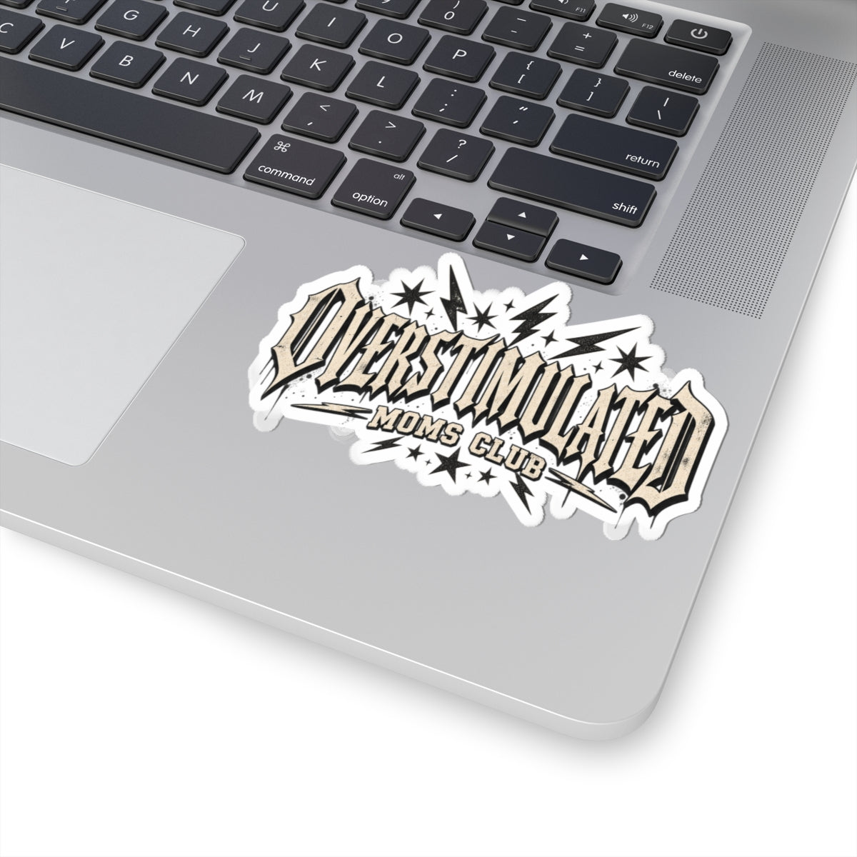 Overstimulated Moms Club Kiss-Cut Sticker — Humorous Mom Life Vinyl Decal
