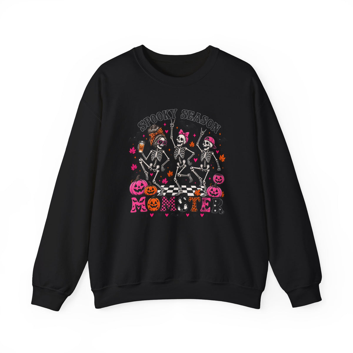 Sweatshirt — "Spooky Season Monster" Halloween Skeleton Dance Crewneck