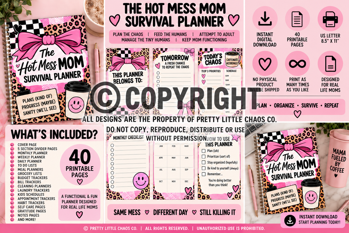 The Hot Mess Mom Survival Planner